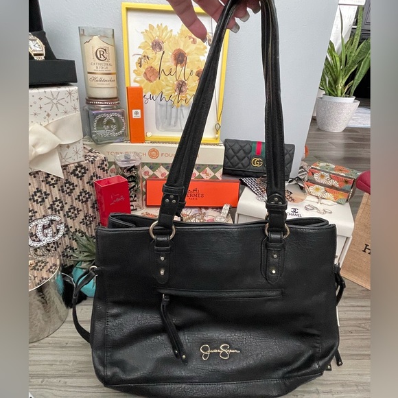 ✨🎁🖤Jessica Simpson Black Tote Bag🖤✨Good Preloved Condition - Picture 7 of 10